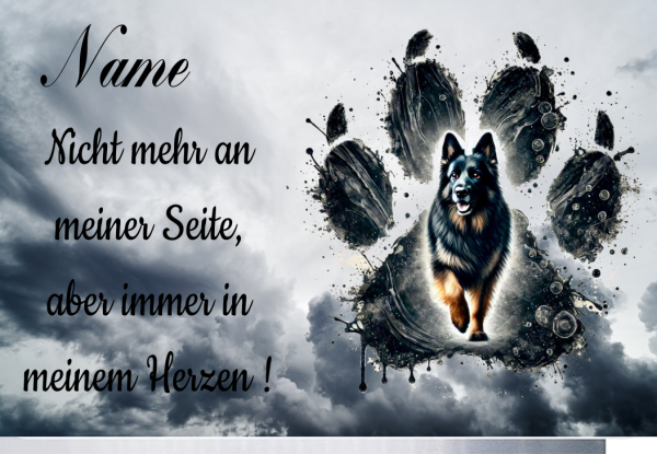 Personalisiertes Hunde-Gedenkschild/ Schäferhund